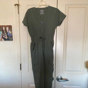 Winks Scrub jumpsuit in Moss Green